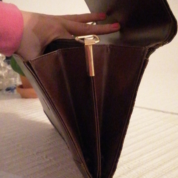 Vintage Yves Saint-Laurent dark red vintage clutch - Picture 6 of 6